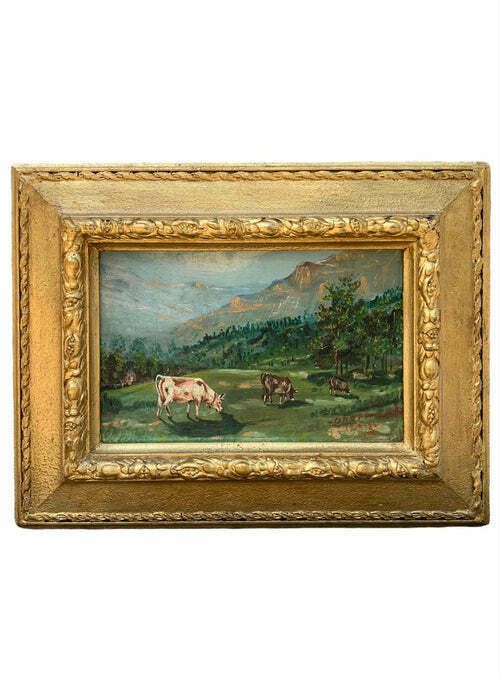 Oil On Canvas Landscape Painting "Oropa" By Roffa From 1933
