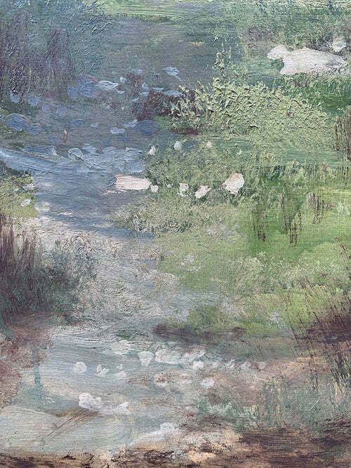 Oil On Canvas Landscape Painting By Henry Markò, Early Twentieth Century photo buy