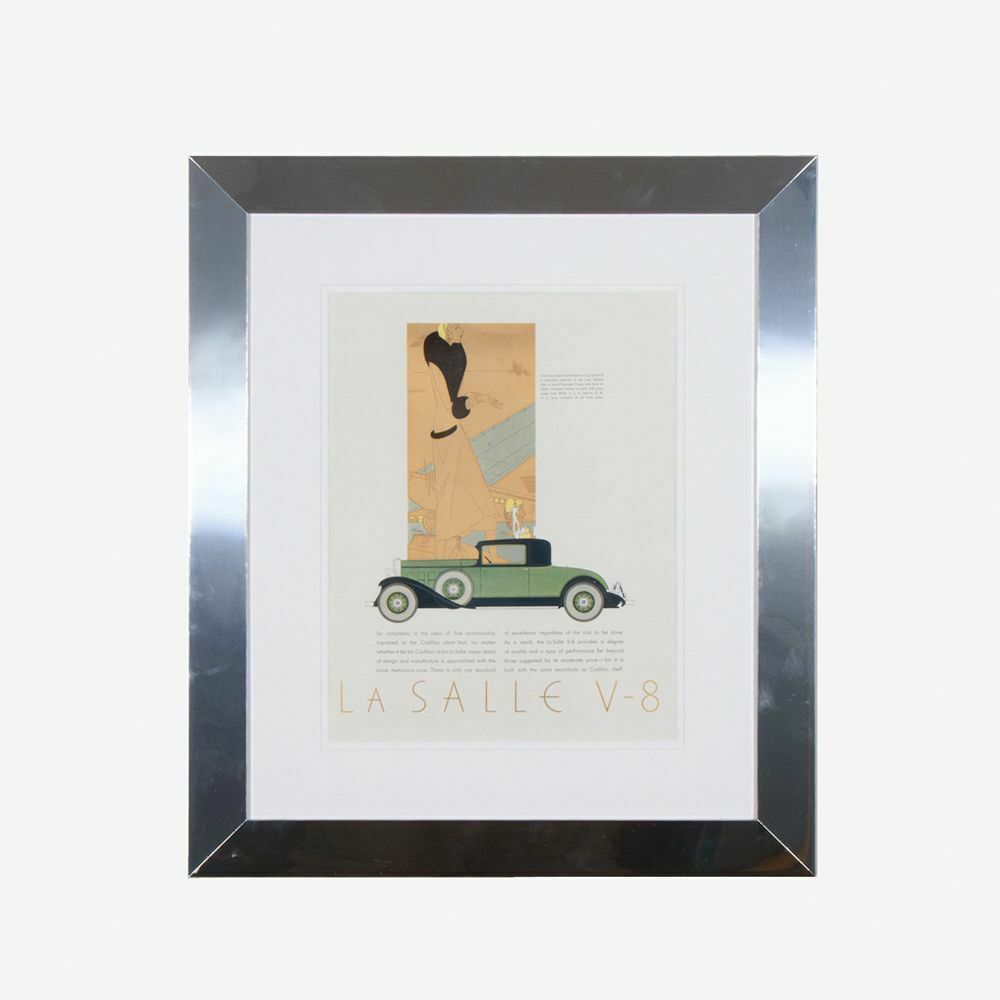 American Art Deco Coloured Cadillac La Salle V 8 Print C.1930