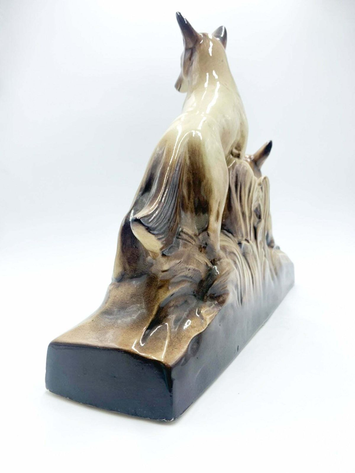 photo furniture Ceramic Sculpture Of A Pair Of Dogs By Louis Francois Laurin From 1800