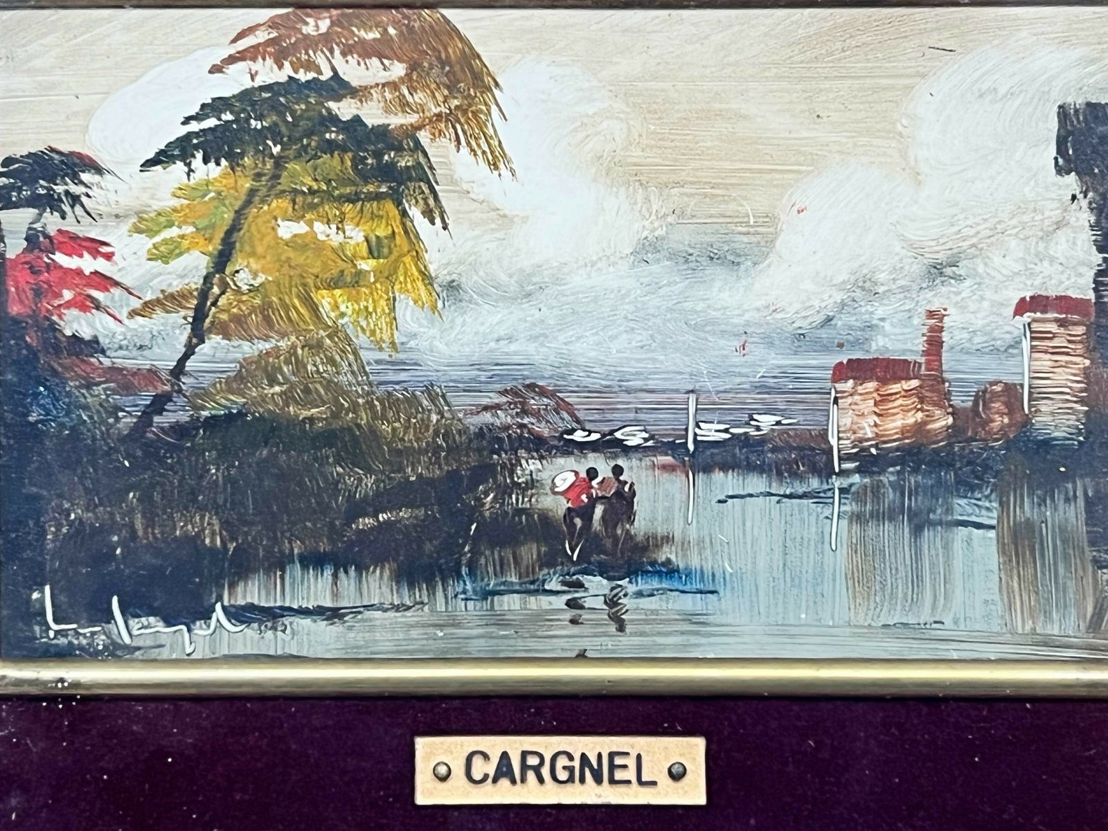 Pair Of Oil On Panel Paintings By Lucio Cargnel From The 1950s photo furniture