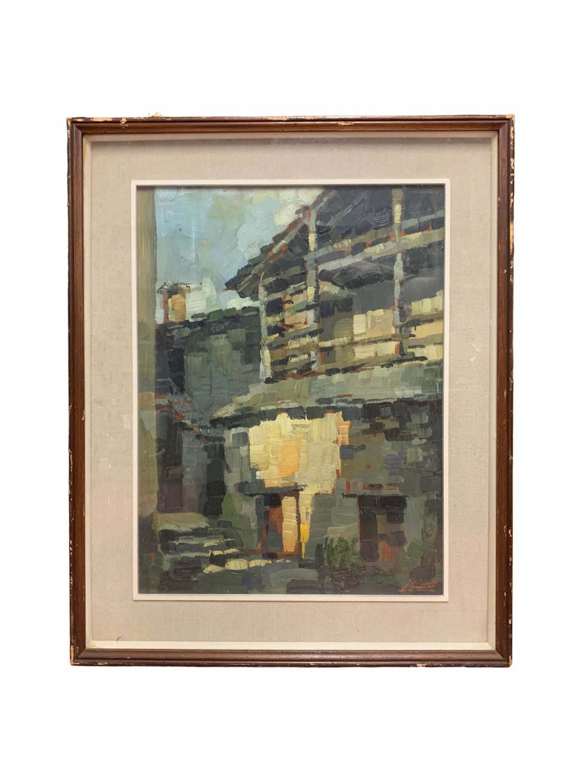 Pair Of Oil Paintings On Canvas Depicting Canobbio By Antonio Curti, 1950s photo furniture