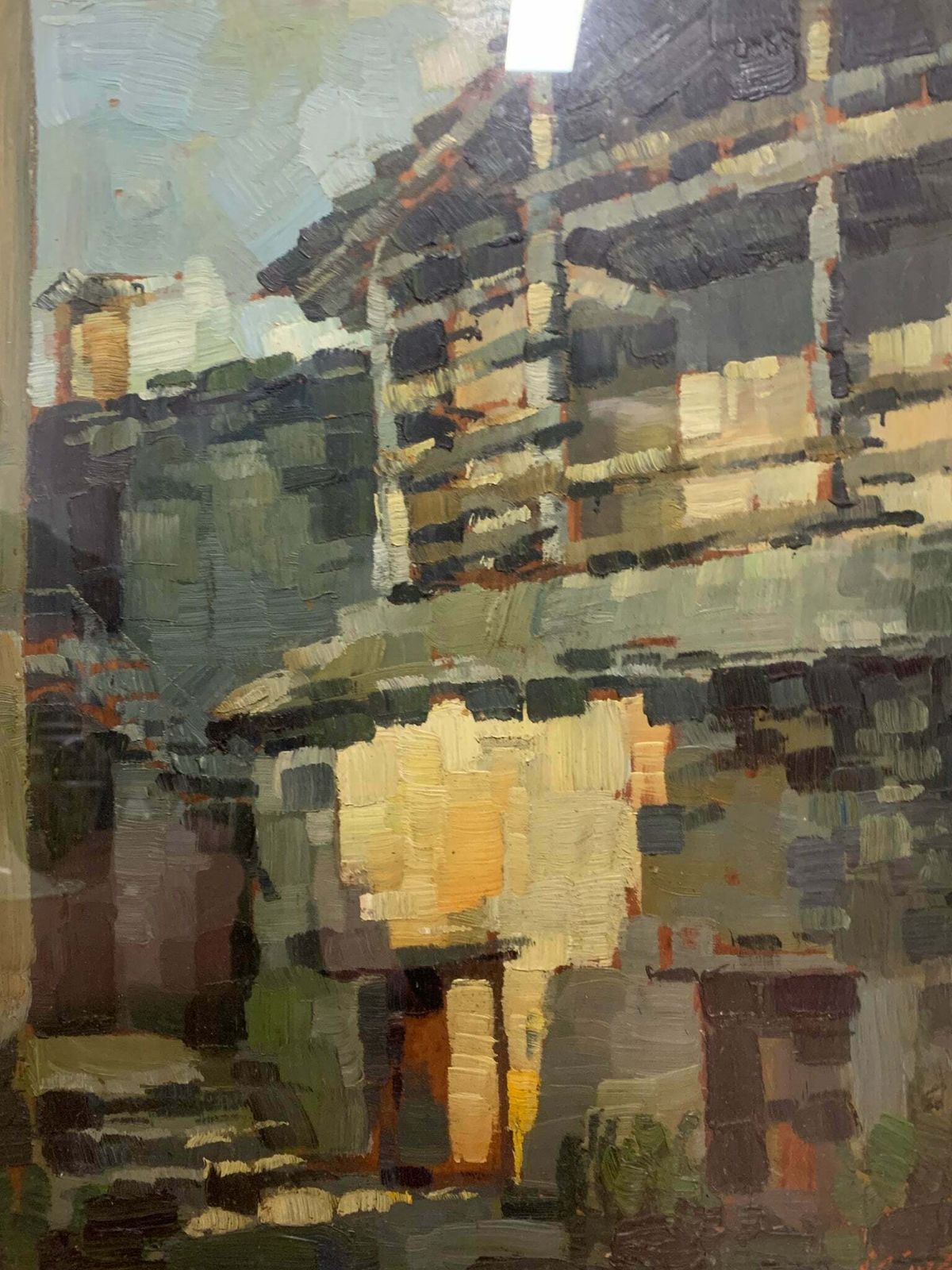 Pair Of Oil Paintings On Canvas Depicting Canobbio By Antonio Curti, 1950s photo vinterior