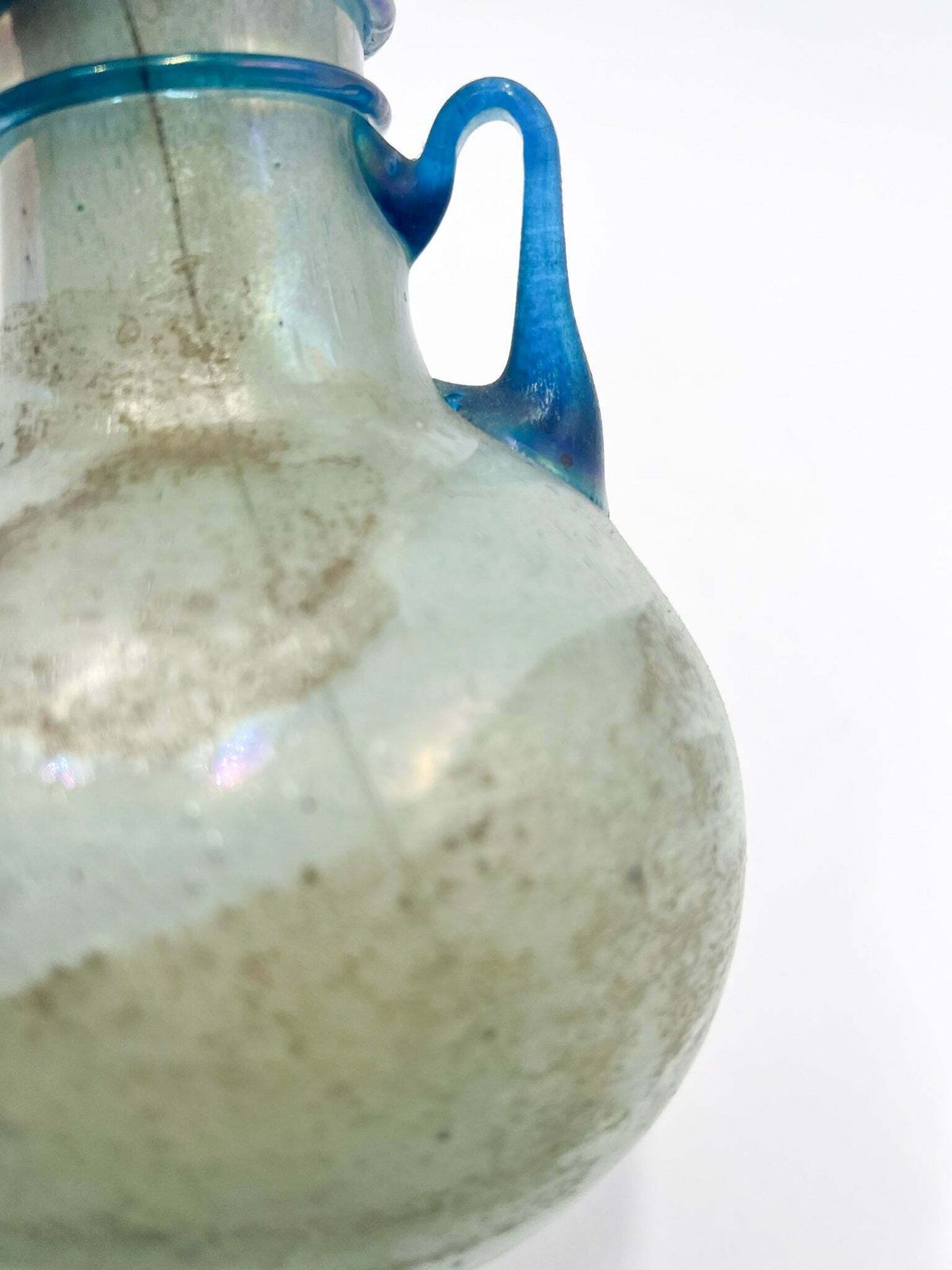 Light Blue Vase In Scavo Cenedese Glass From The Early Twentieth Century photo furniture