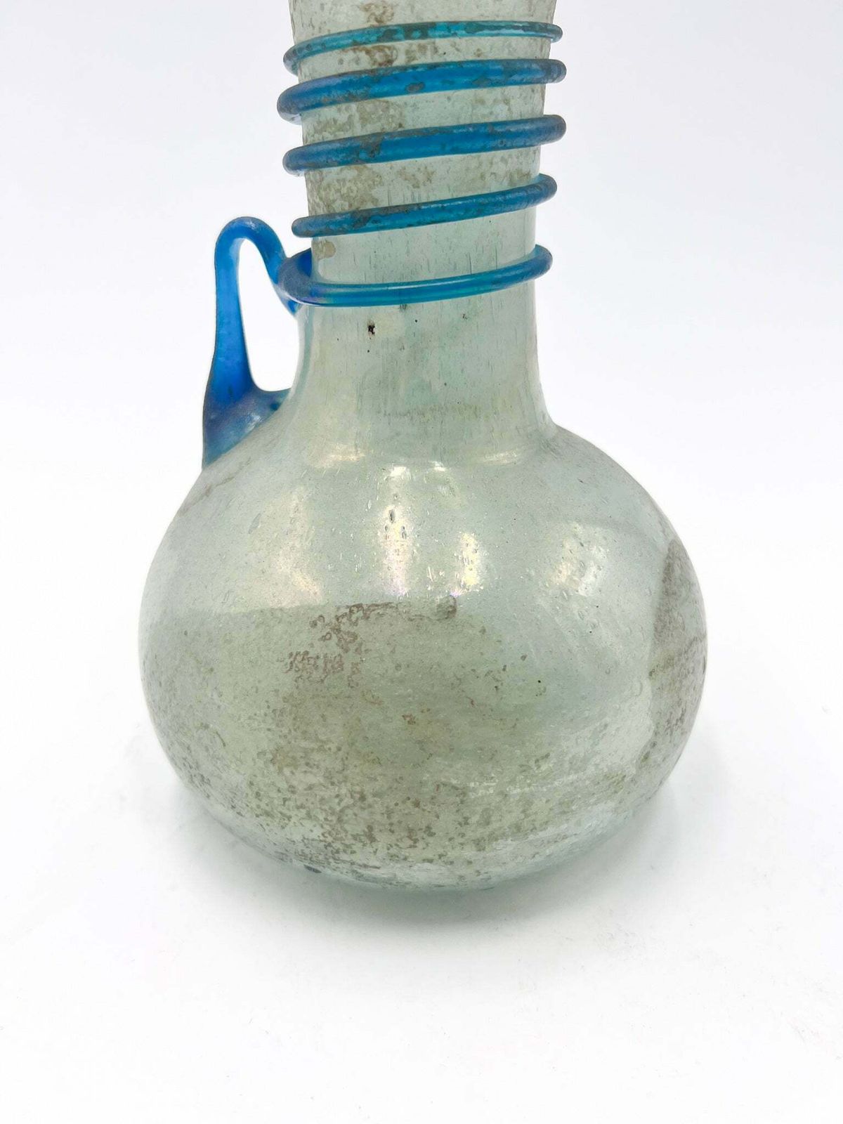 Light Blue Vase In Scavo Cenedese Glass From The Early Twentieth Century photo buy