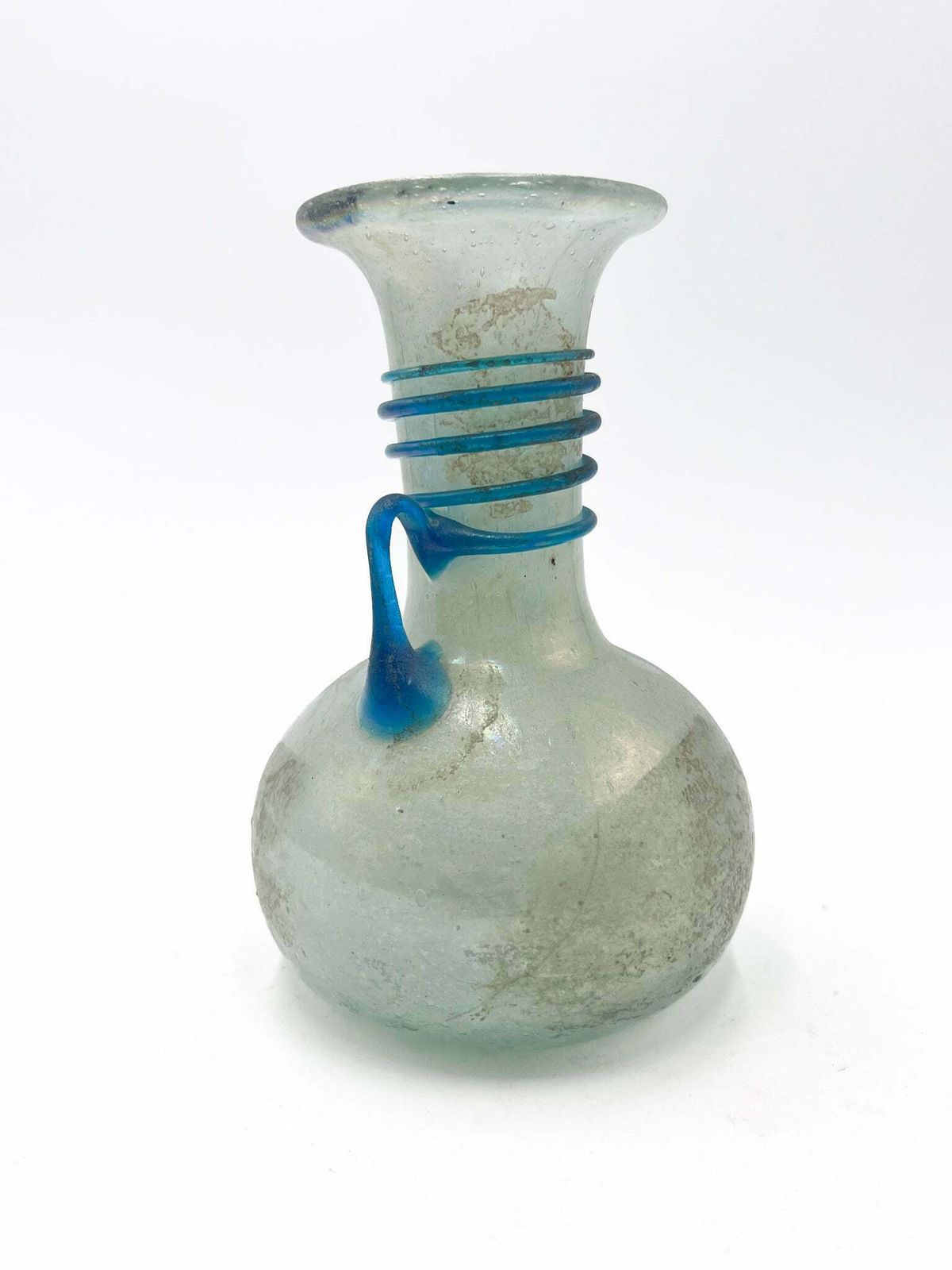 Light Blue Vase In Scavo Cenedese Glass From The Early Twentieth Century photo vintage