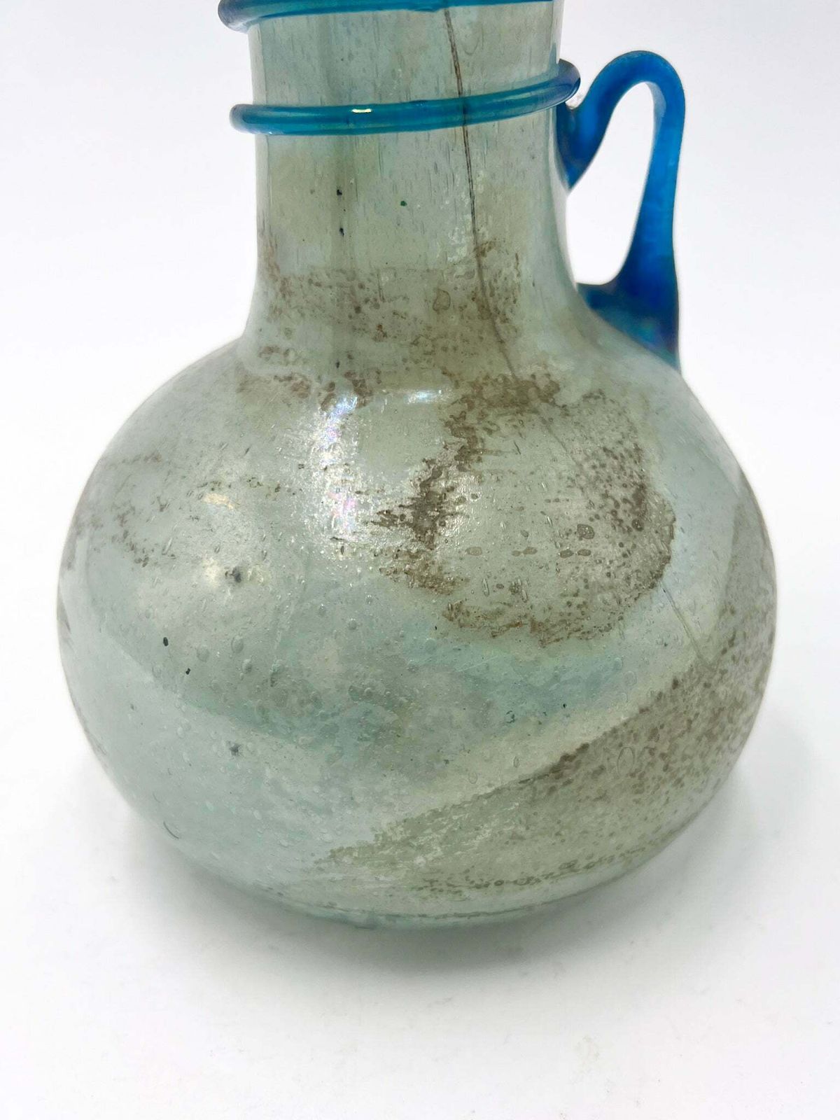 photo for sale Light Blue Vase In Scavo Cenedese Glass From The Early Twentieth Century
