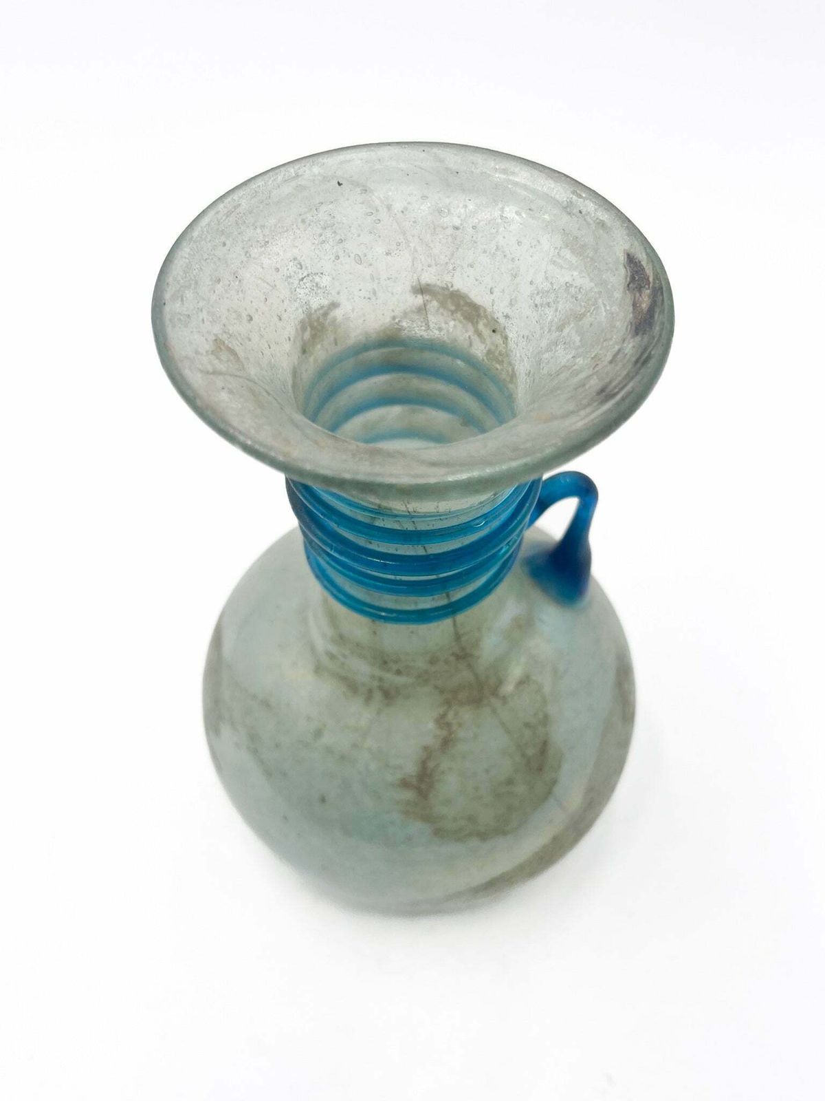 301.25 Light Blue Vase In Scavo Cenedese Glass From The Early Twentieth Century photo