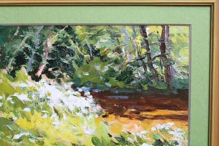Edgars Vinters Little River. 1983, Cardboard, Oil, 24x33 Cm photo Art