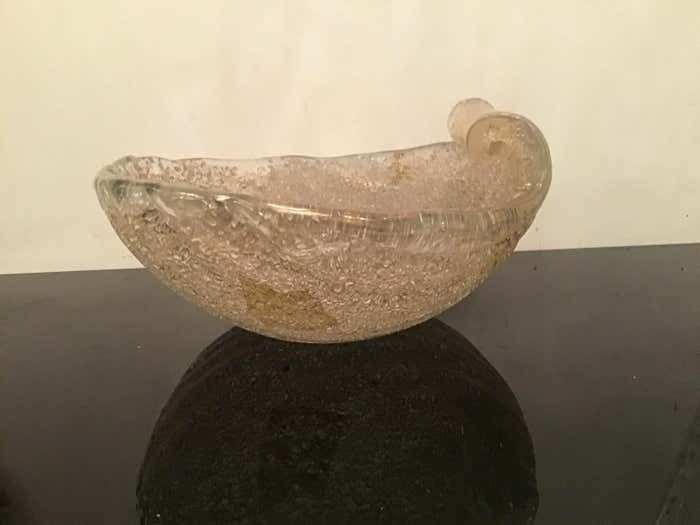 Seguso Centerpiece Iridescent Rugiada Murano Glass, 1950, Italy photo buy