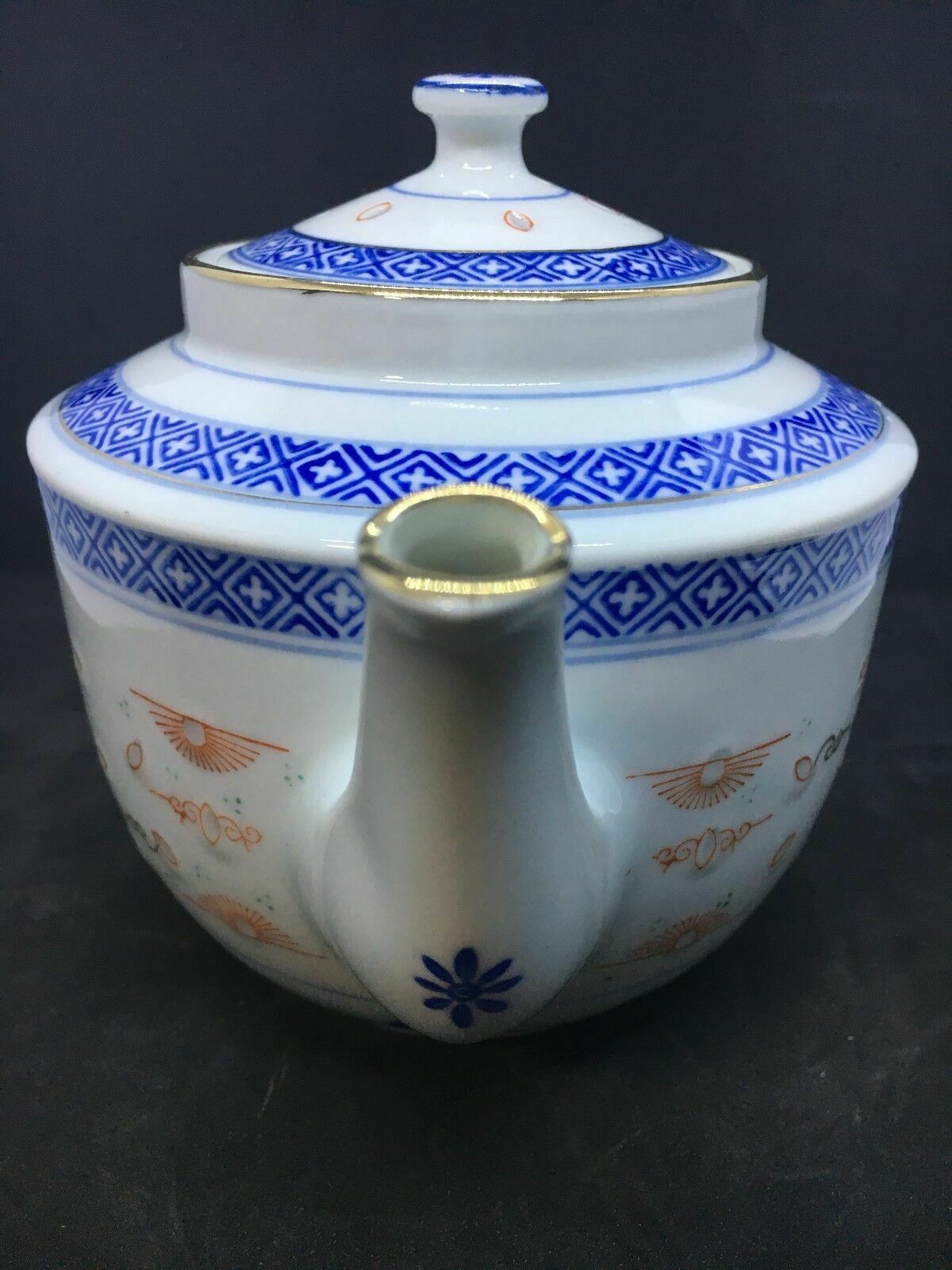 Vintage Chinese Flower And Rice Pattern Tea/Coffee Cup Set photo 160.0