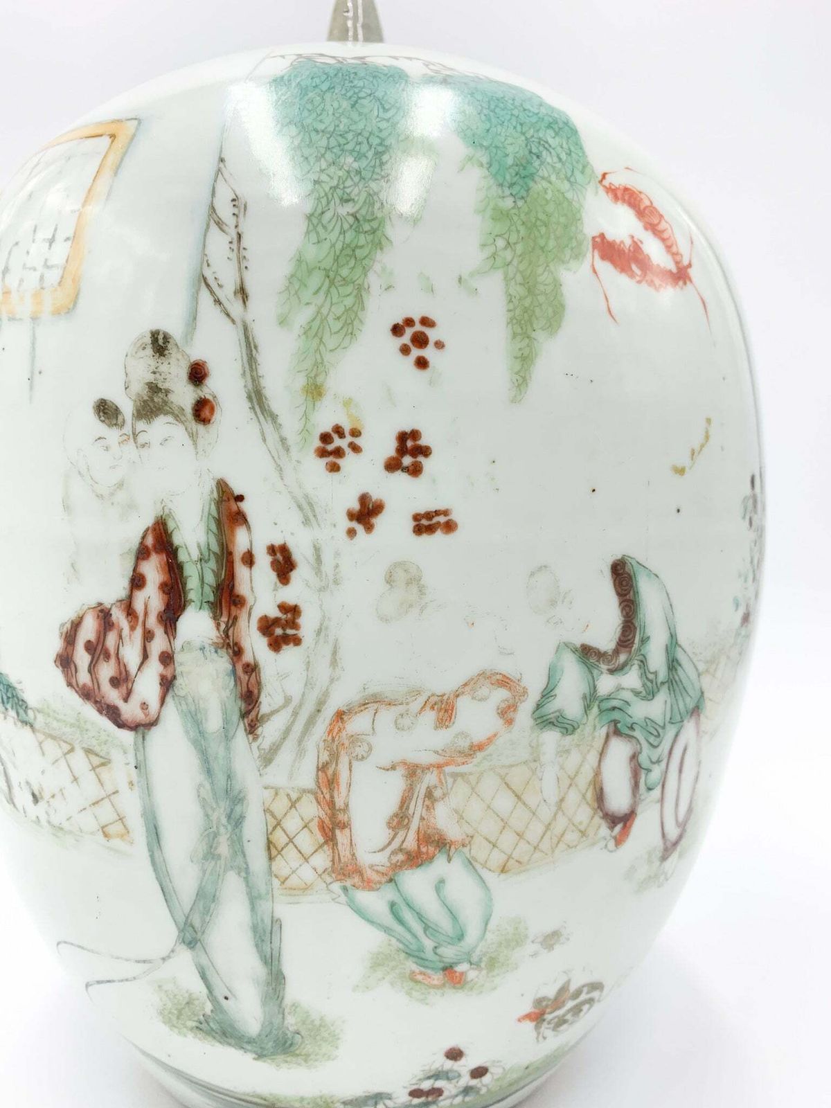 photo furniture Hand Painted Chinese Porcelain Vase From The Early Twentieth Century