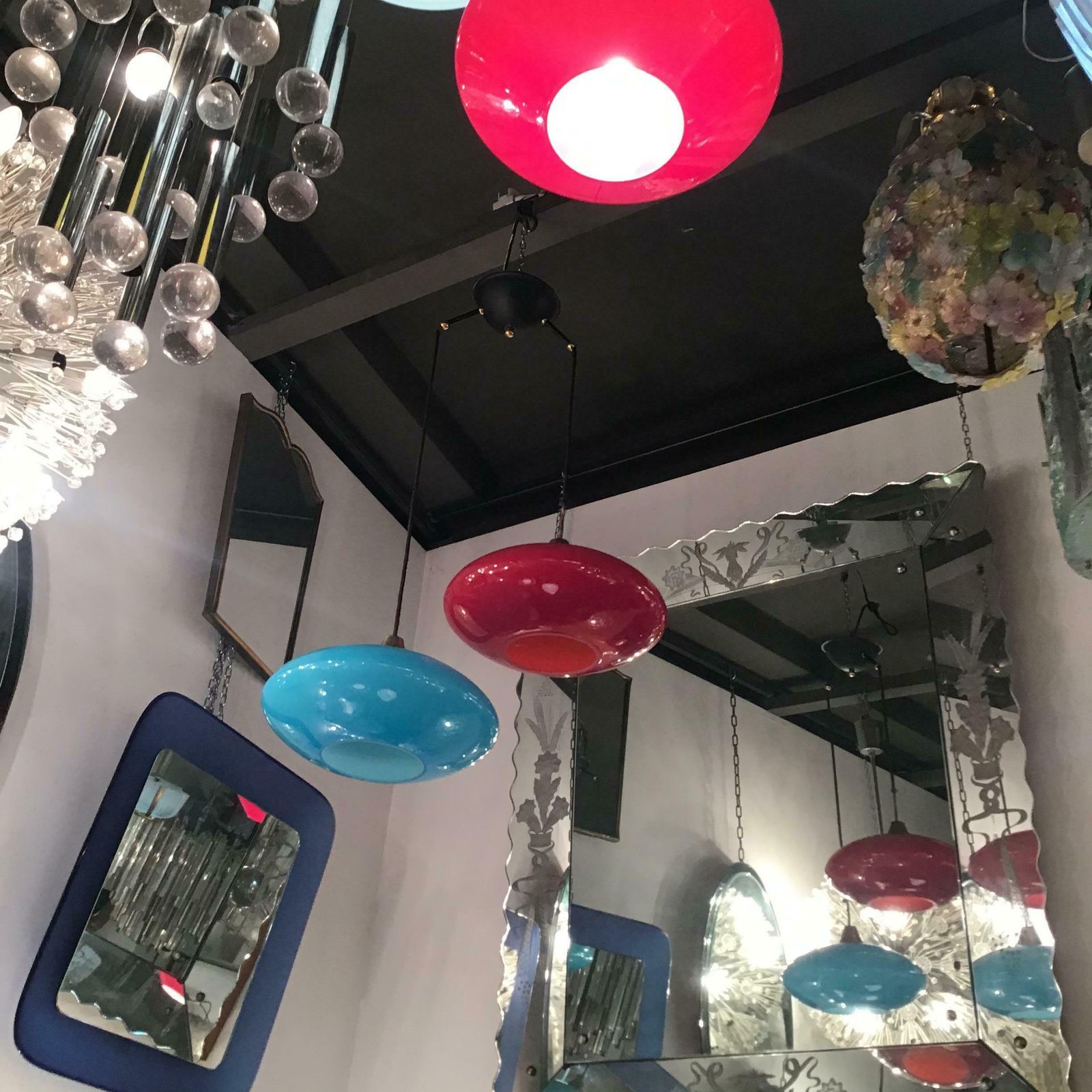 Vistosi Murano Glass Ottone Chandelier 1955 Italy photo buy
