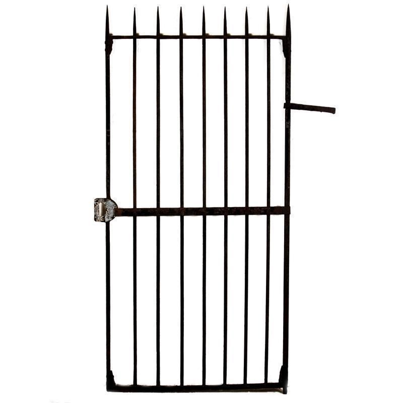 Antique Wrought Iron Gate With Spikes