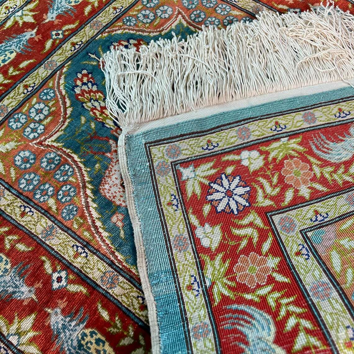 1960s Turkish Hereke Silk Rug , 78 X 52 Cm photo buy