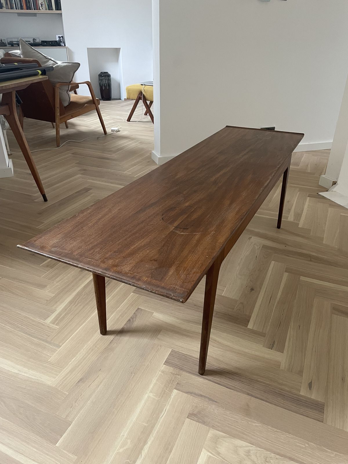 Mid Century Long John Coffee Table, By A. Younger 1950s 1960s. photo vintage