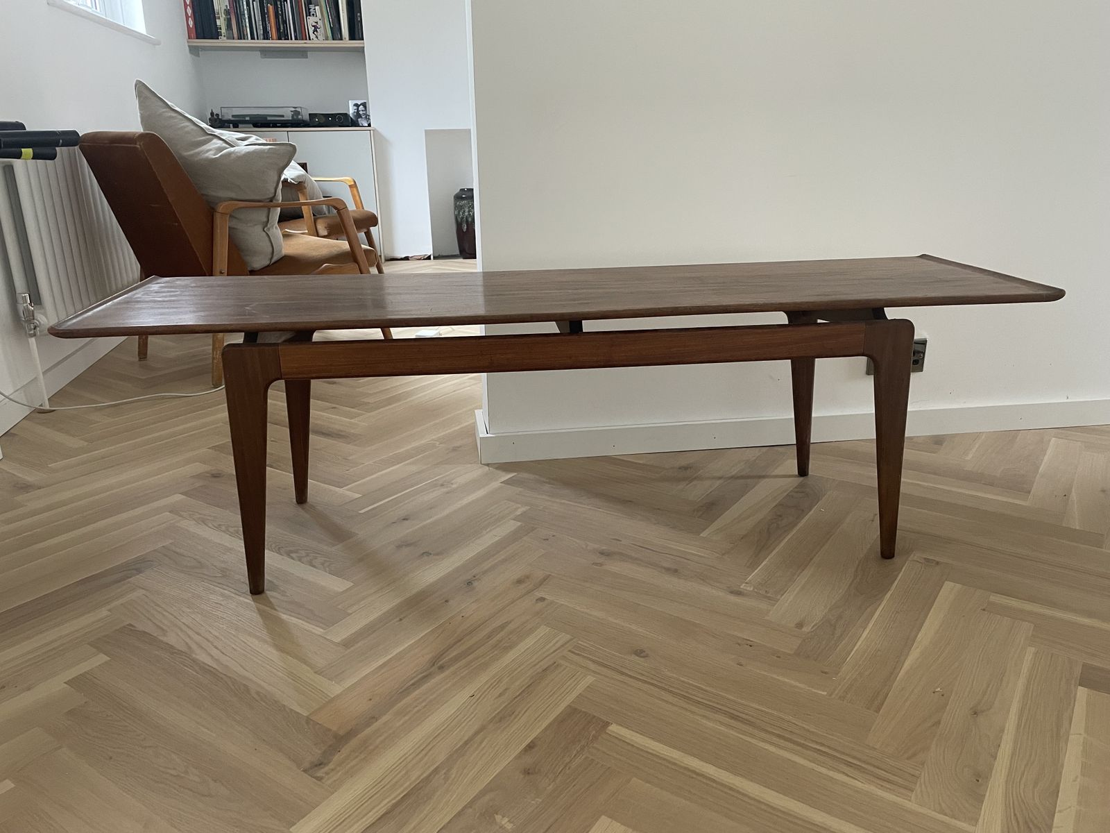 350.0 Mid Century Long John Coffee Table, By A. Younger 1950s 1960s. photo