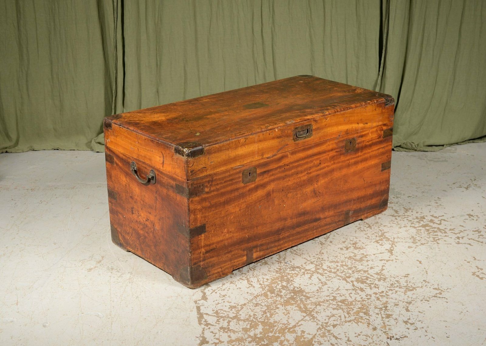 A Chinese Export Brass Mounted Camphor Wood Chest   C.1870 photo furniture