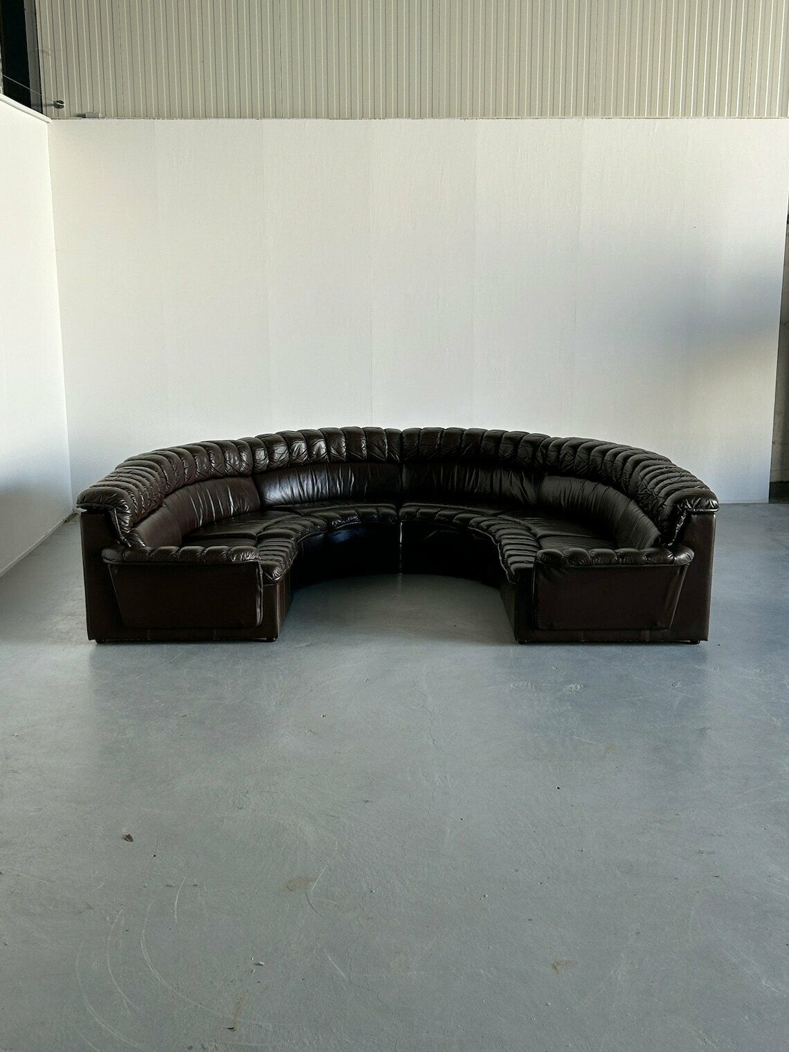 Mid Century Modern Leather Sectional Snake Sofa In The Style Of De Sede Ds 600 Non Stop, 1970s West Germany Modular Seating Set photo Furniture