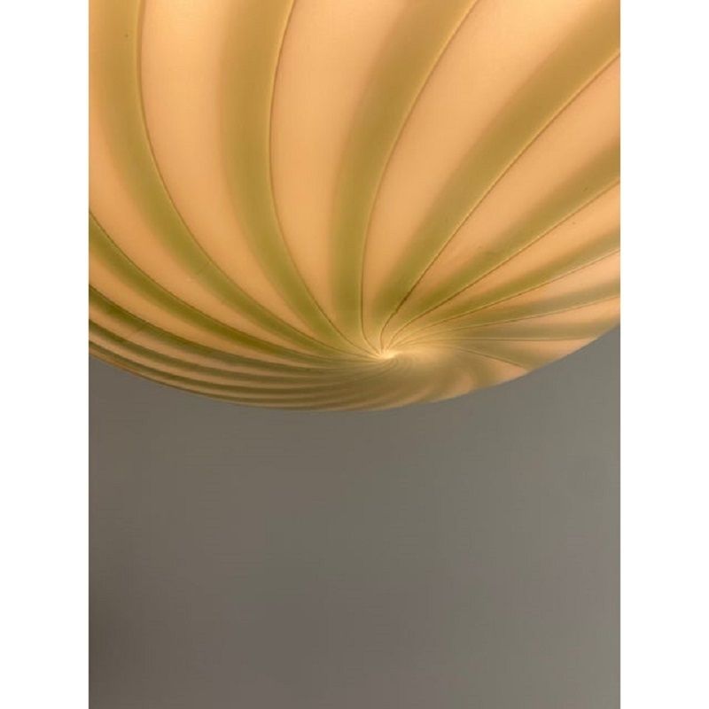 Contemporary Milky Green Sphere In Murano Glass Swirl Table Lamp photo for sale