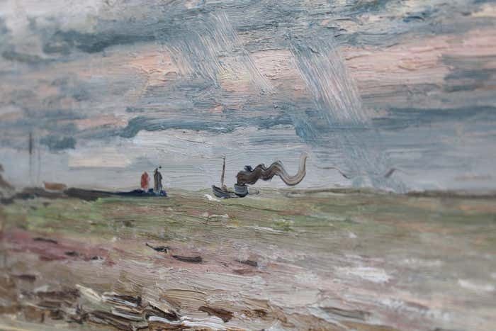 Clouds Over The Sea 1974 Cardboard Oil photo 1422.0