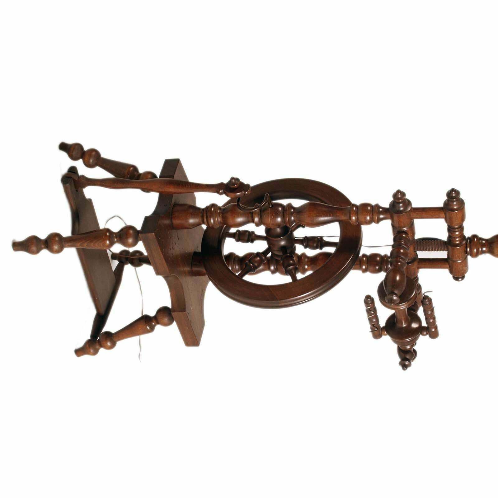 Tyrolean Wooden Spinning Wheel Floor Lamp, 19th Century photo furniture