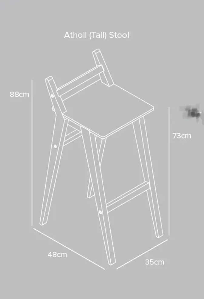 Designer Grain, London Pair Of Ply Bar Stools With Beige Seat  Rrp £210 Each photo Furniture