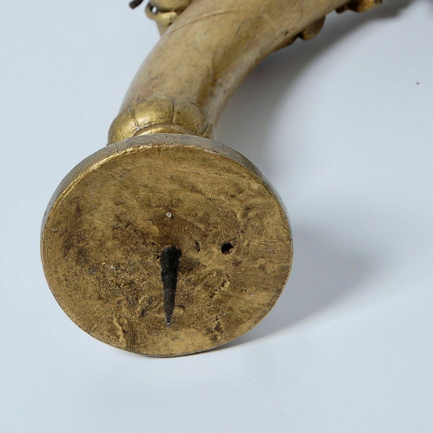 167.0 Old Wall Candle Holder From The 19th Century With An Ecclesiastical Gilded Wooden Arm photo
