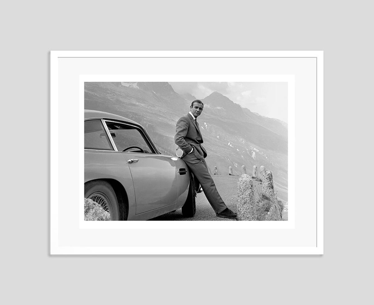 007 And His Db5 White Framed