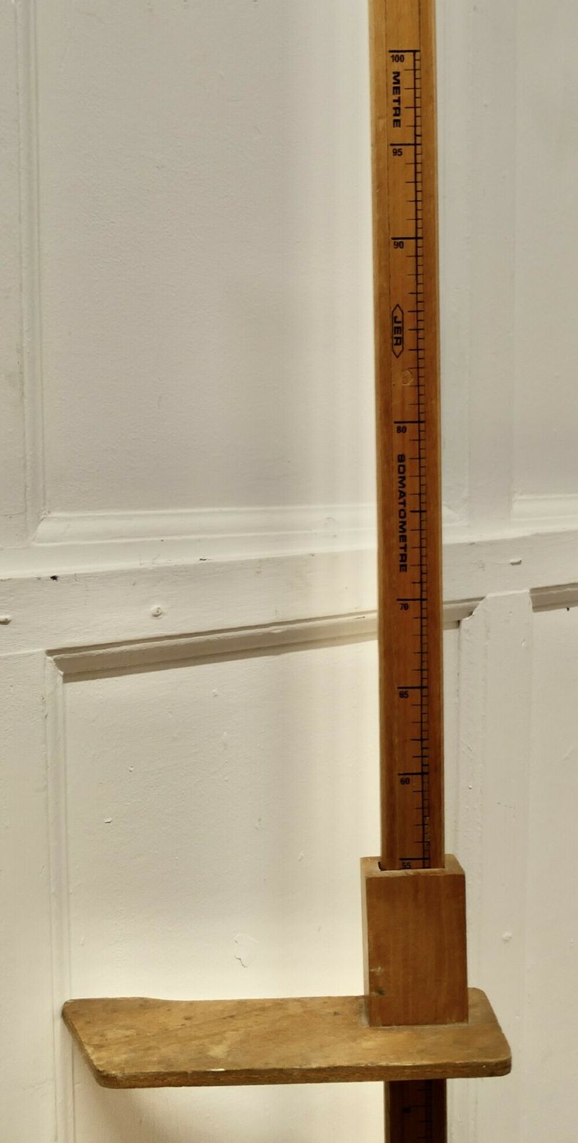 Pharmacy Child Measure Stand, Pitch Pine Measuring Stick Or Somastometre photo for sale