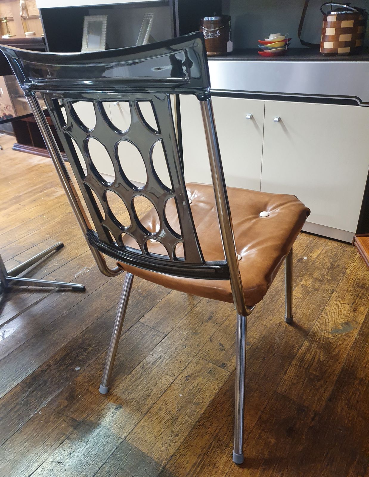 Chromcraft Space Age Retro Smoked Lucite Dinjng Chairs X 4 photo furniture