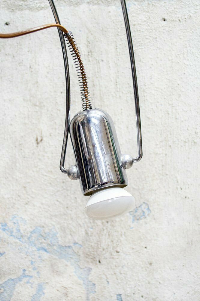 Steel Ceiling Lamp By Francesco Fois For Reggiani, Italy, 1960s photo 1295.0
