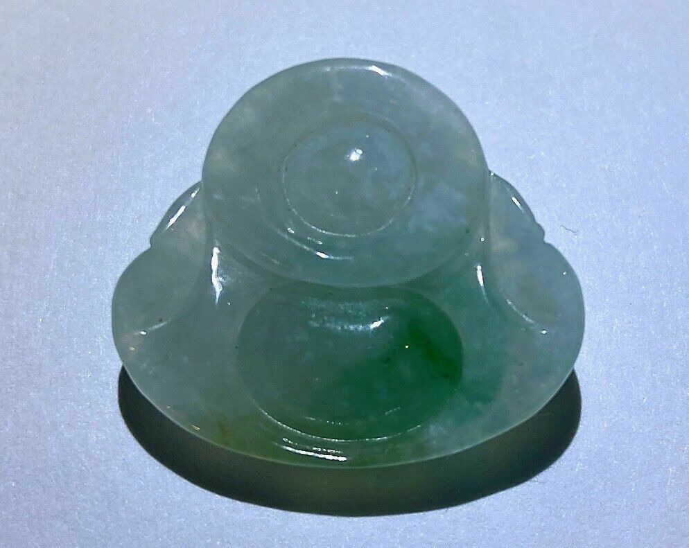 Lot 3 Natural Icy Jadeite Jade (Type A) Carve Big Belly Buddha Pendant Certified photo vinterior