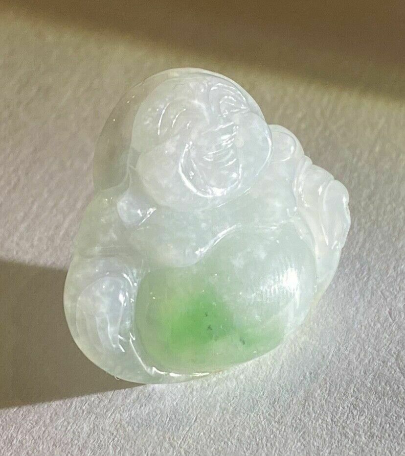 Lot 3 Natural Icy Jadeite Jade (Type A) Carve Big Belly Buddha Pendant Certified photo buy