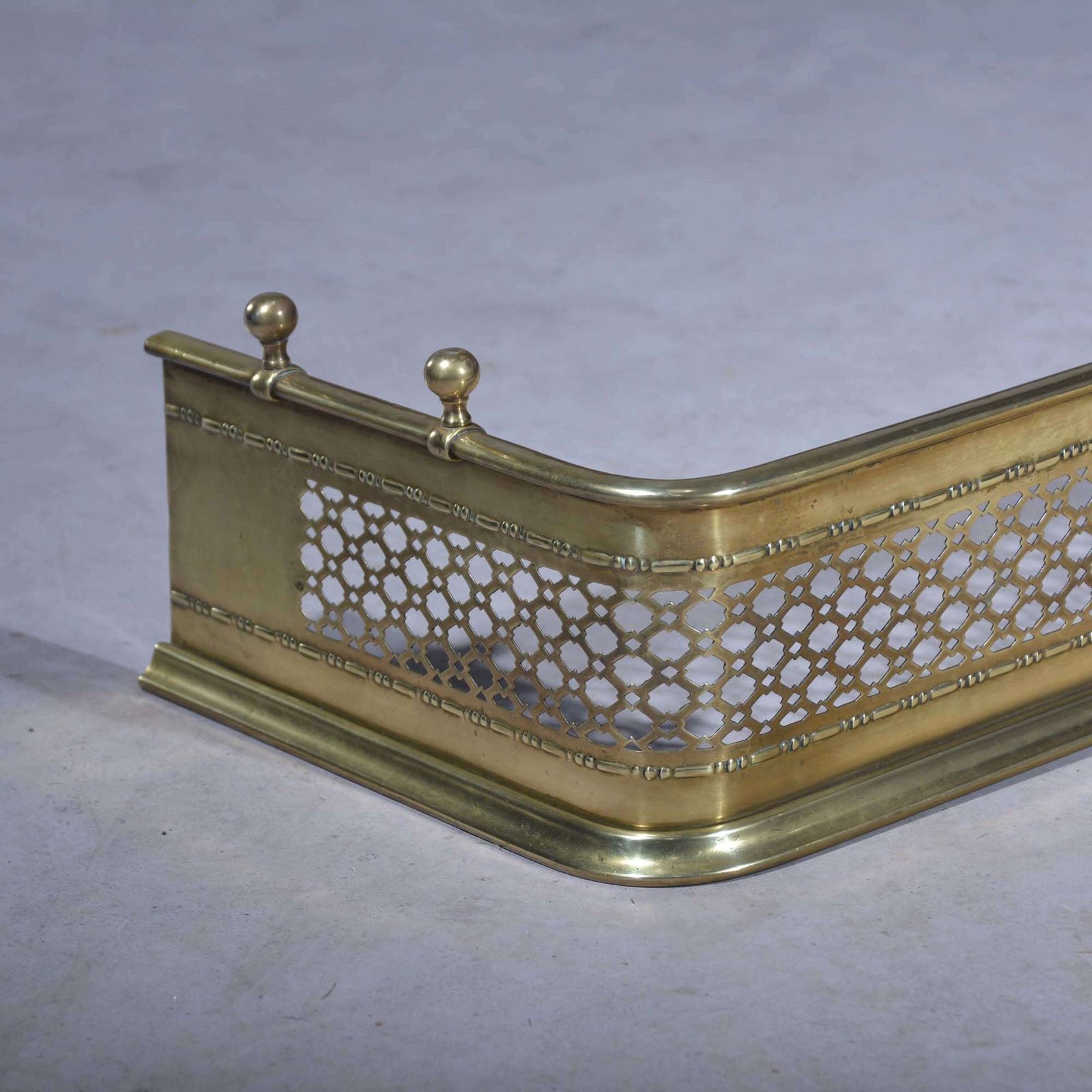 Large Country House Brass Fender photo for sale