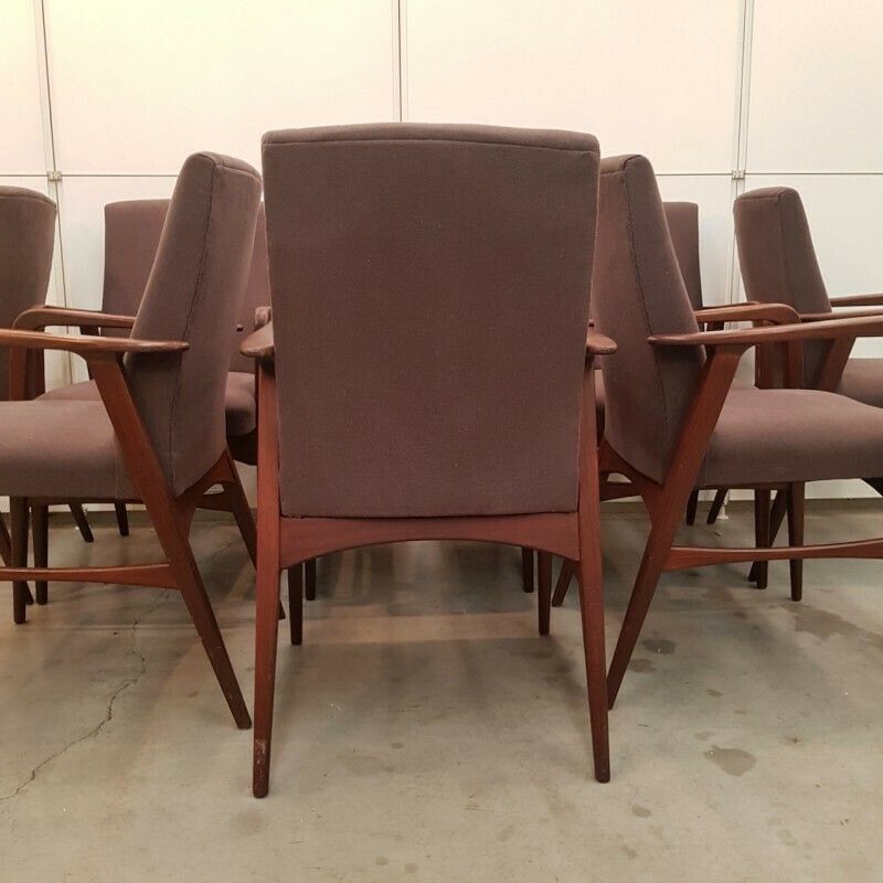 photo for sale Set Van 8 Deense Teakhouten Fauteuils