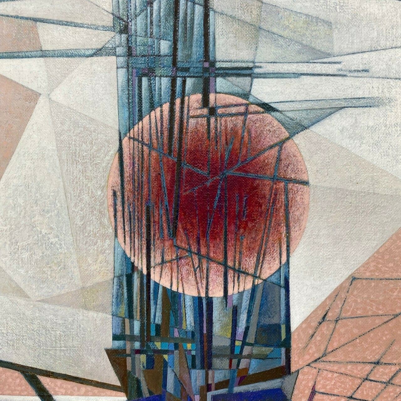 Abstract Painting Acrylic On Canvas By Ph. De Kerckhove photo buy
