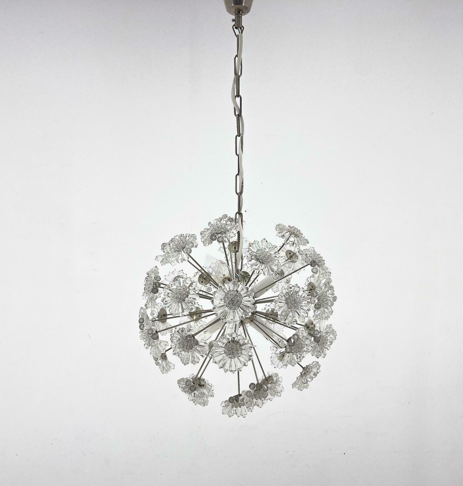 Lighting Design Space Age Dandelion / Sputnik Chandelier By Preciosa, 1970s photo