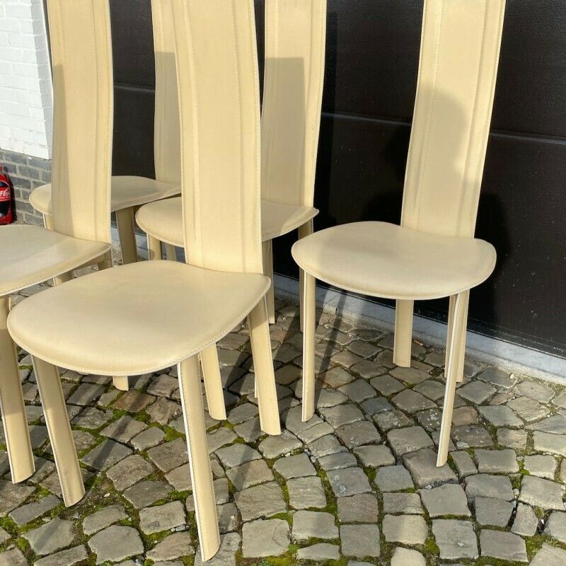 Set Van 6 Quia Stoelen – Model Elana B – Beige photo vinterior