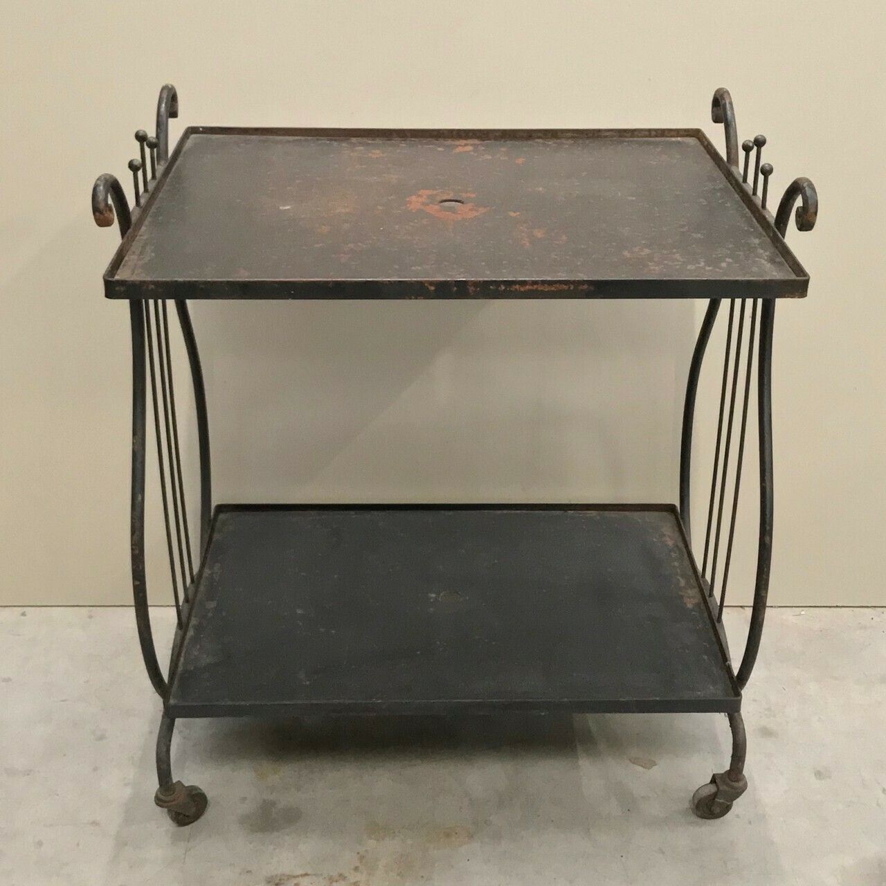 photo furniture Bar Cart With A Harp, Mid 20th Century