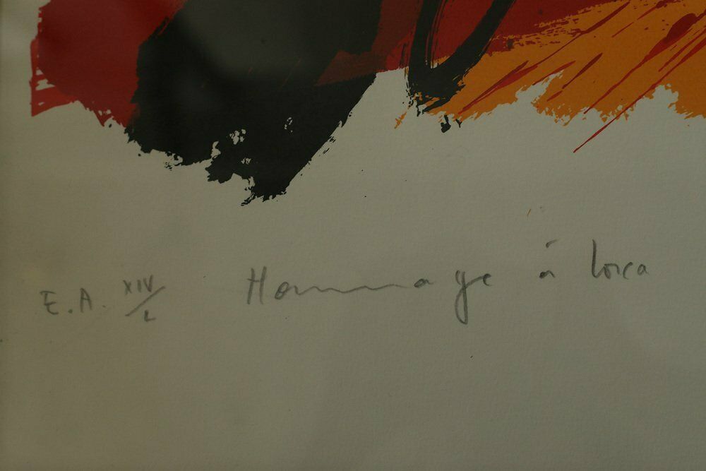 Gérard Gosselin, Tribute To Lorca, Color Lithograph, 1986, Framed photo buy