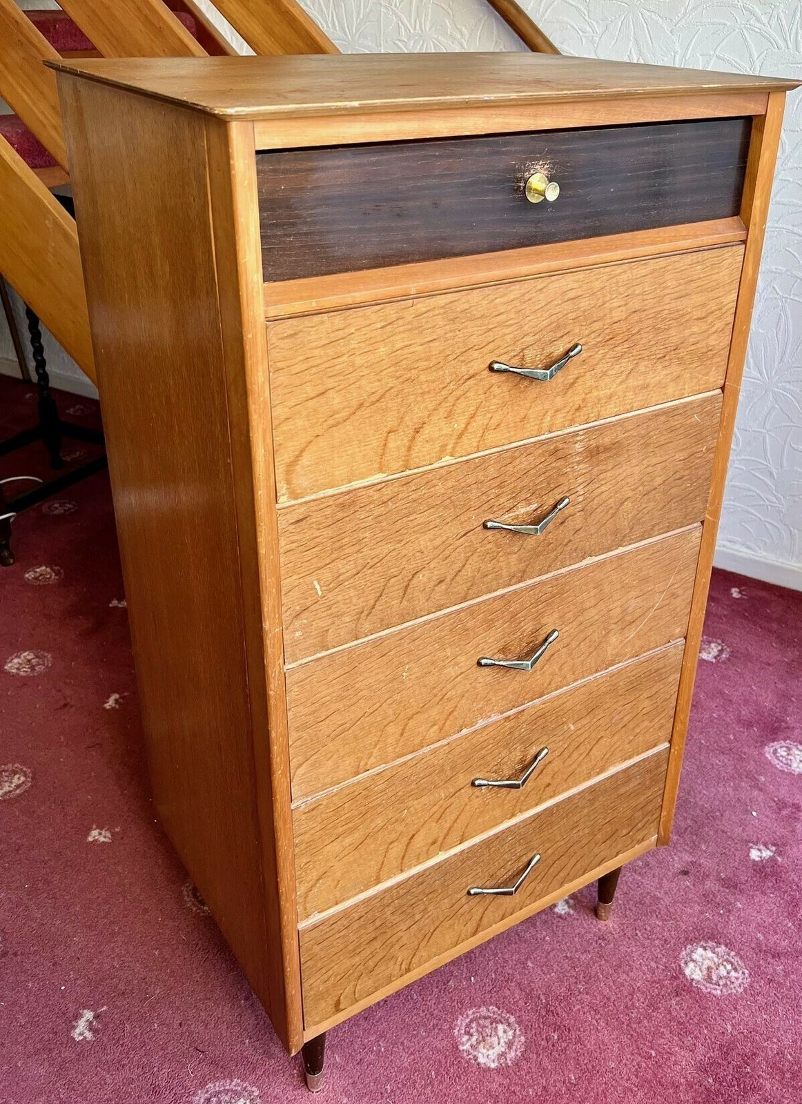 Astons Of Wrexham 1960’s Chest Of Drawers, Non Refurbished, Original Finish photo vinterior