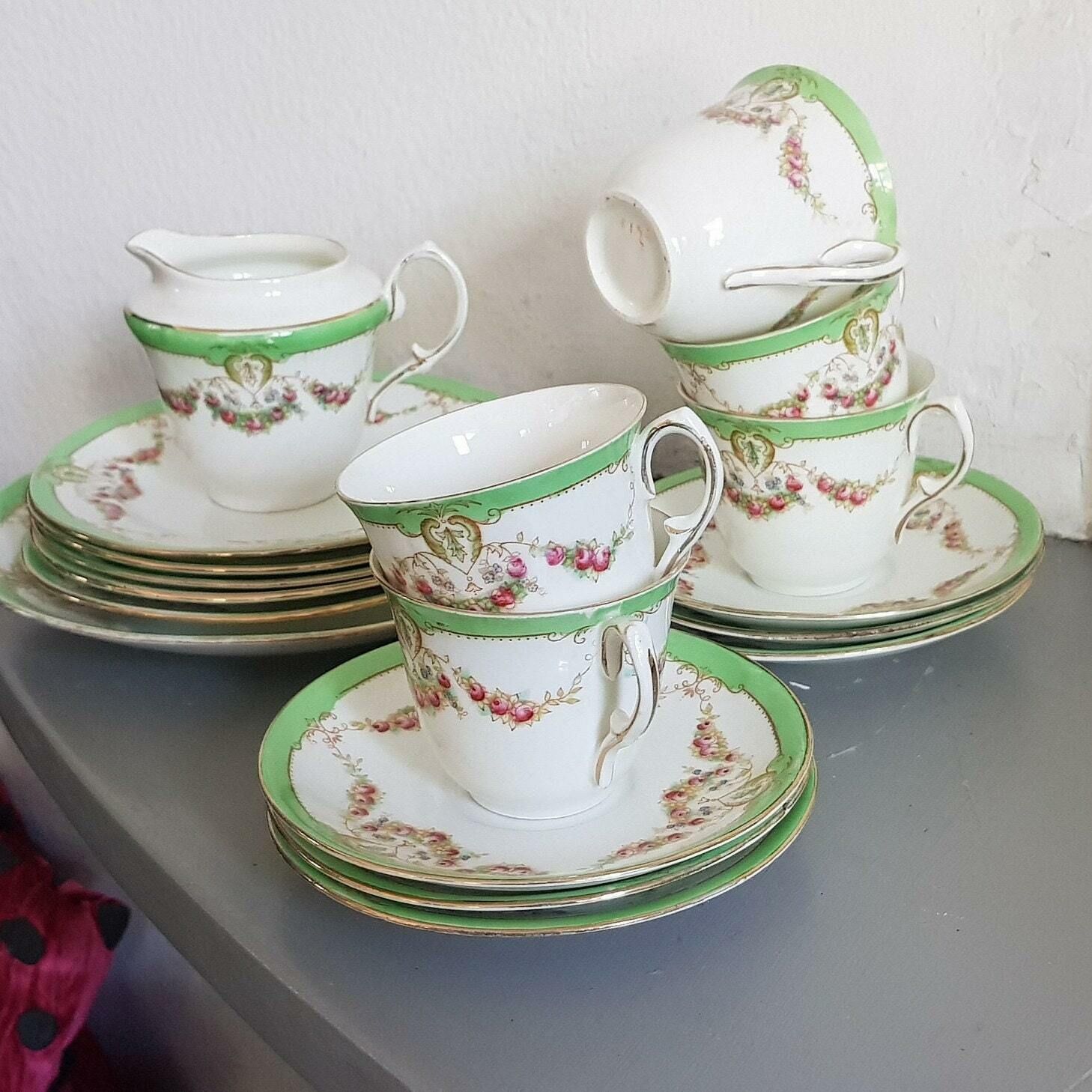 Edwardian Balmoral China Redfern And Drakeford Pink Roses Partial Tea Set
