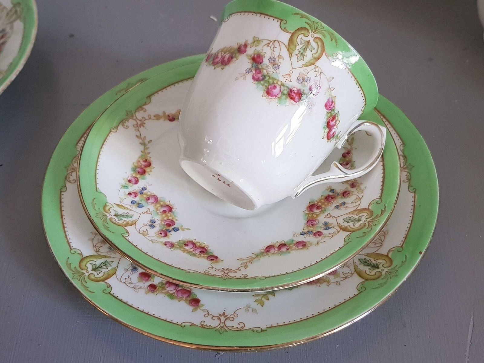 Edwardian Balmoral China Redfern And Drakeford Pink Roses Partial Tea Set photo Home Decor