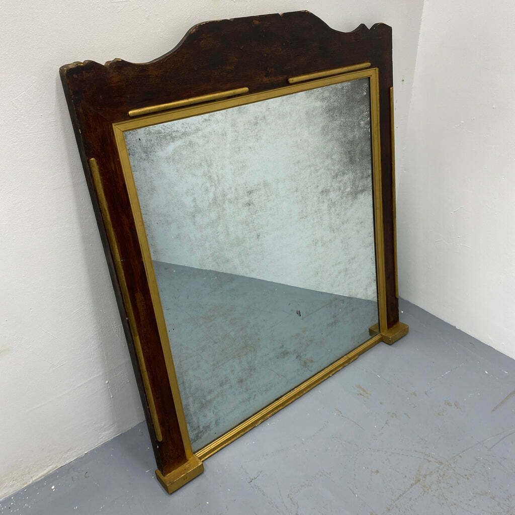 Antique English 19th Century Overmantle Mirror photo furniture