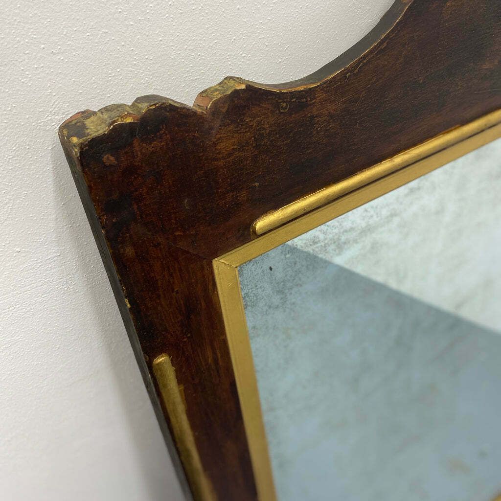 Antique English 19th Century Overmantle Mirror photo for sale