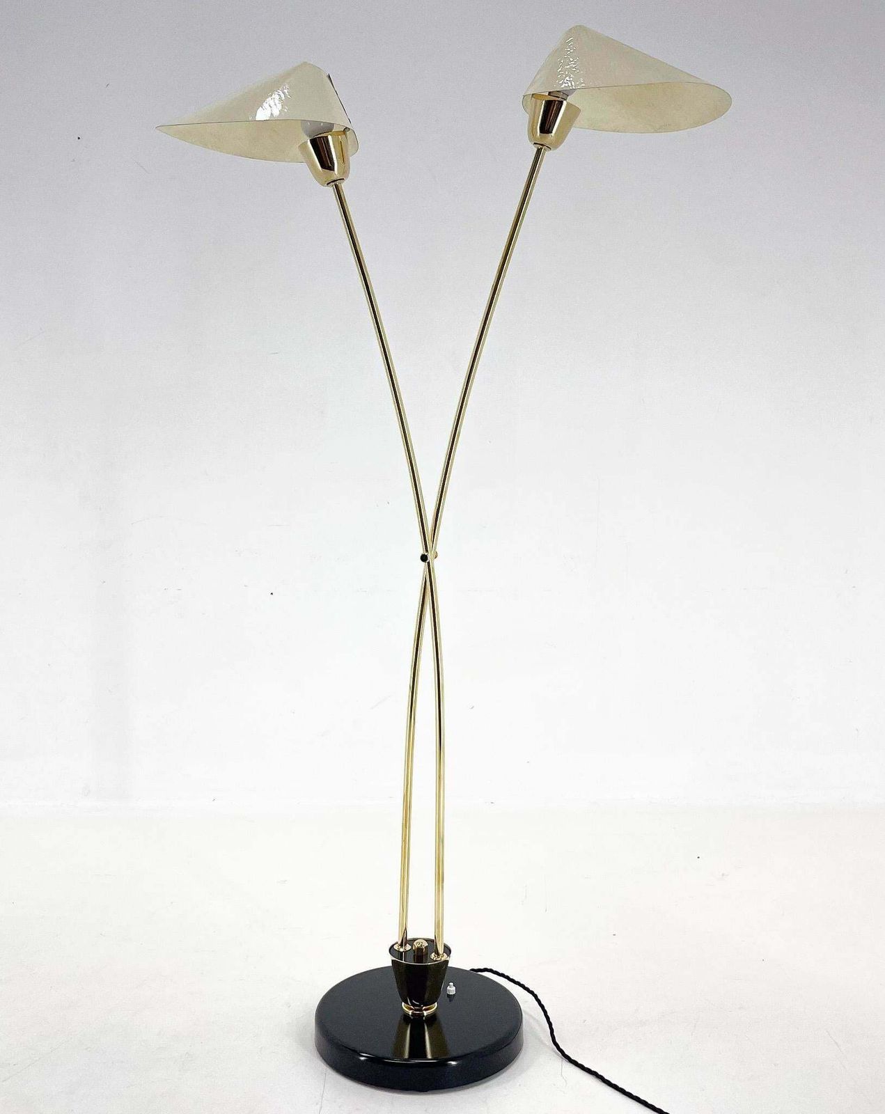 photo buy Mid Century Brass Floor Lamp By Napako, 1960s