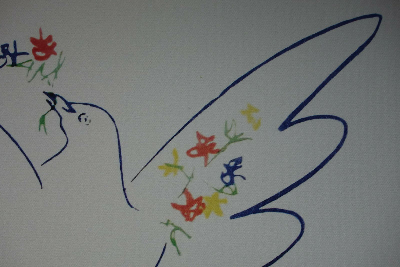 Rare Beautiful Limited Cubist Print   Dove, Pablo Picasso, Signed & Stamped photo vintage