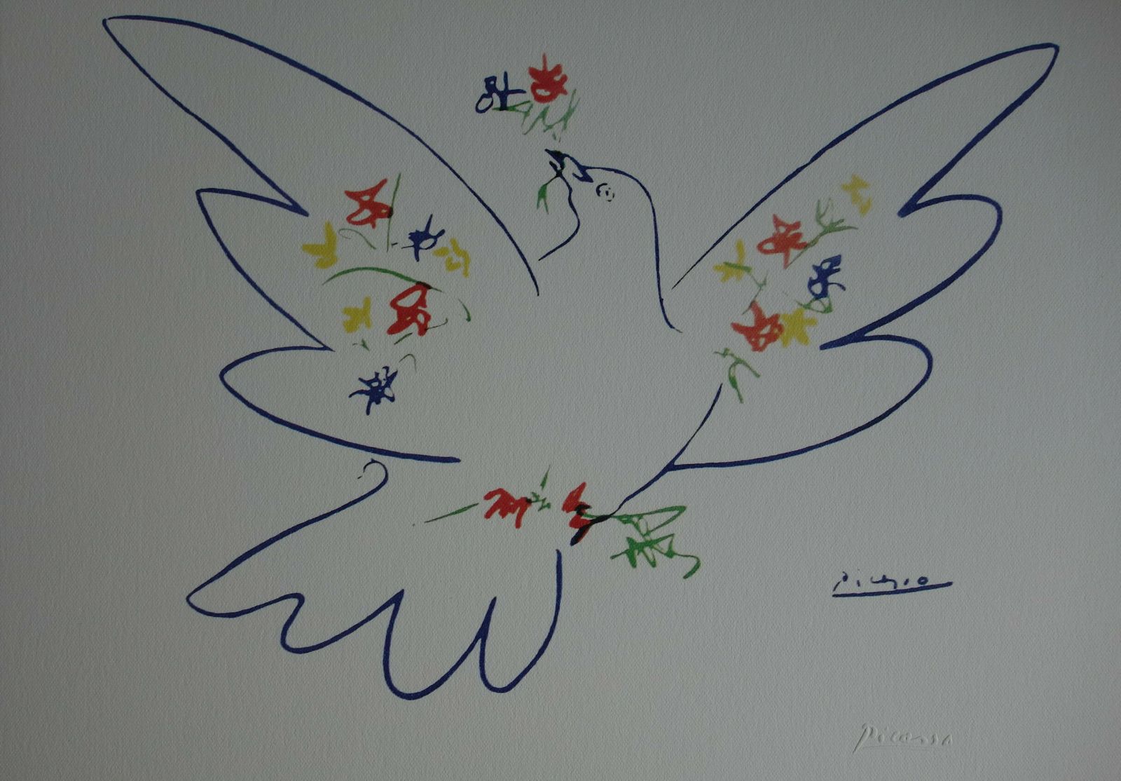photo for sale Rare Beautiful Limited Cubist Print   Dove, Pablo Picasso, Signed & Stamped