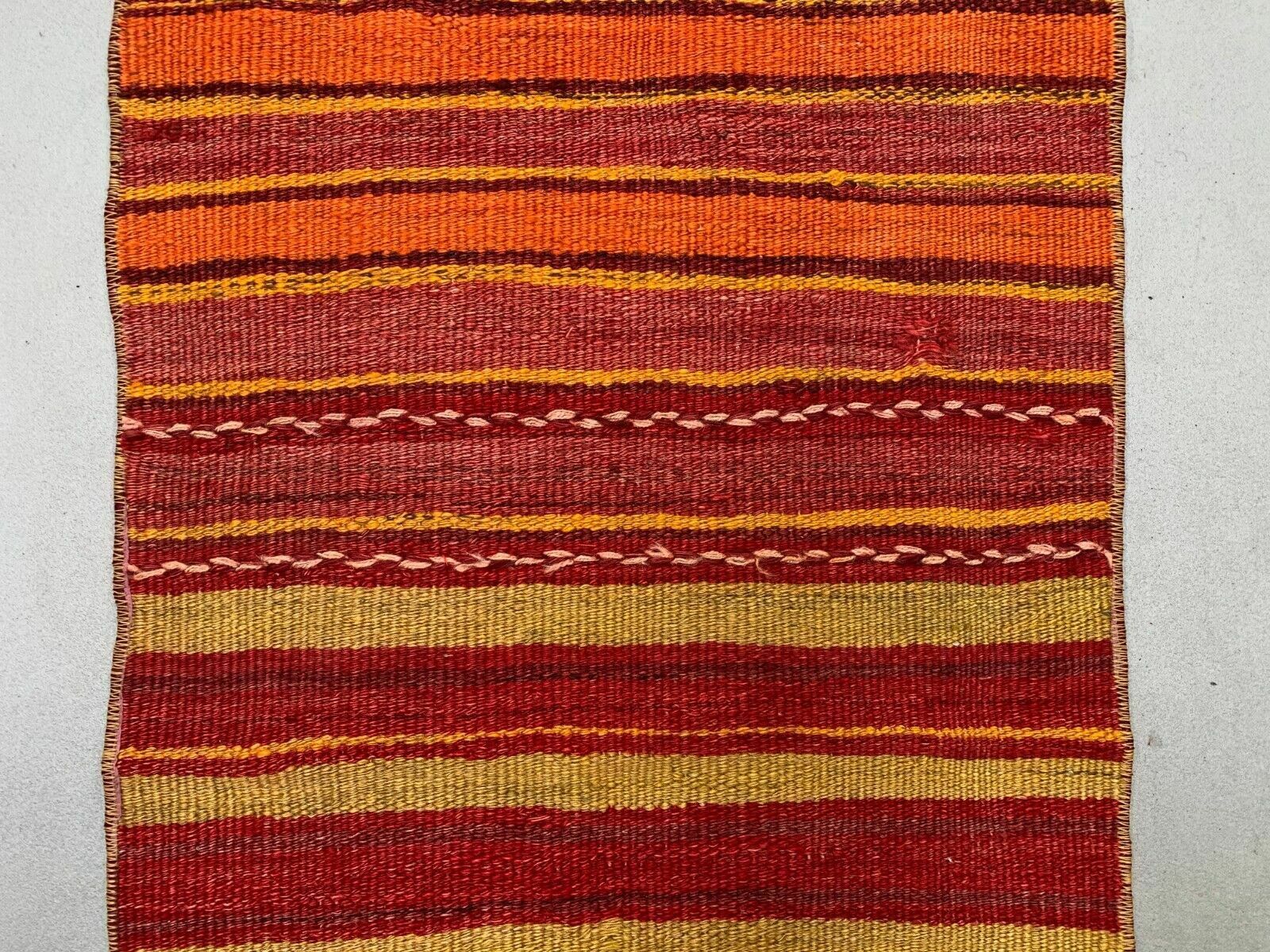 Old Turkish Narrow Kilim Runner 405x49 Cm Shabby Chic, Vintage Kelim photo 261.0